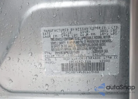 2013 Nissan Sentra Sr из США, поврежденный, VIN 3N1AB7AP6DL619488